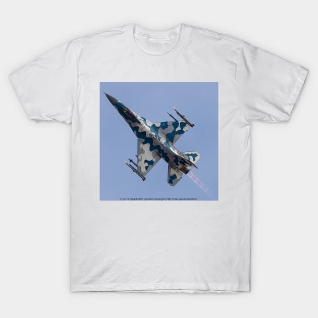 F-16 Fighter Aggressor Blizzard Camo T-Shirt by acefox1